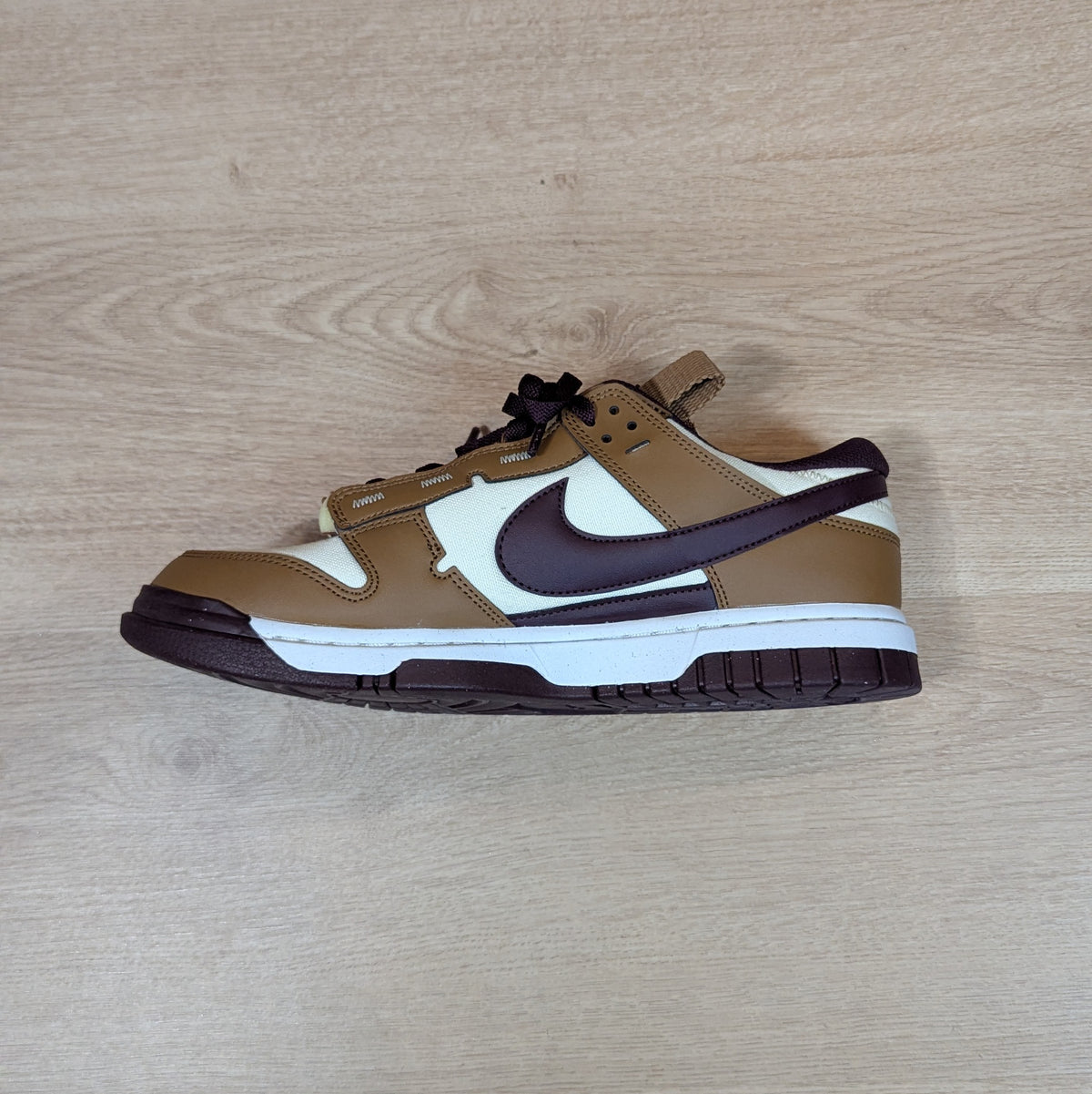 Nike Dunk Low Jumbo - Light British Tan / Coconut Milk / Sail / Burgundy Crush