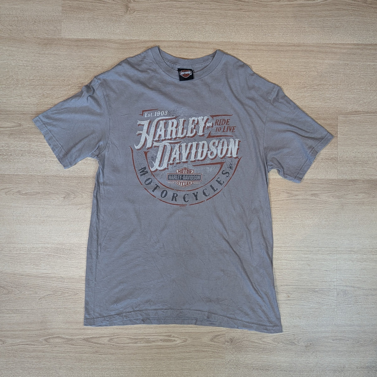 Vintage Harley-Davidson 'Ride To Live' Graphic T-Shirt