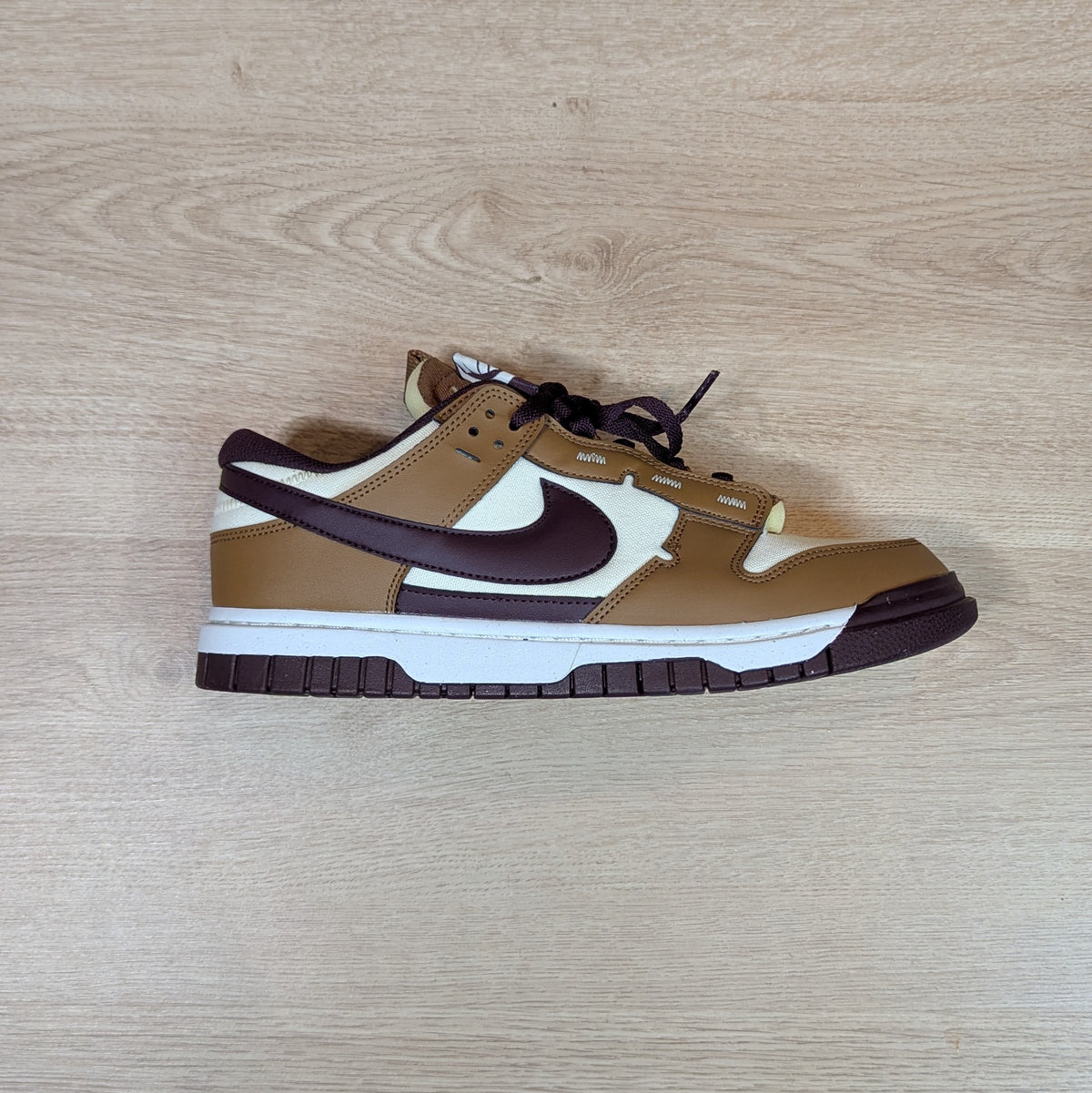 Nike Dunk Low Jumbo - Light British Tan / Coconut Milk / Sail / Burgundy Crush