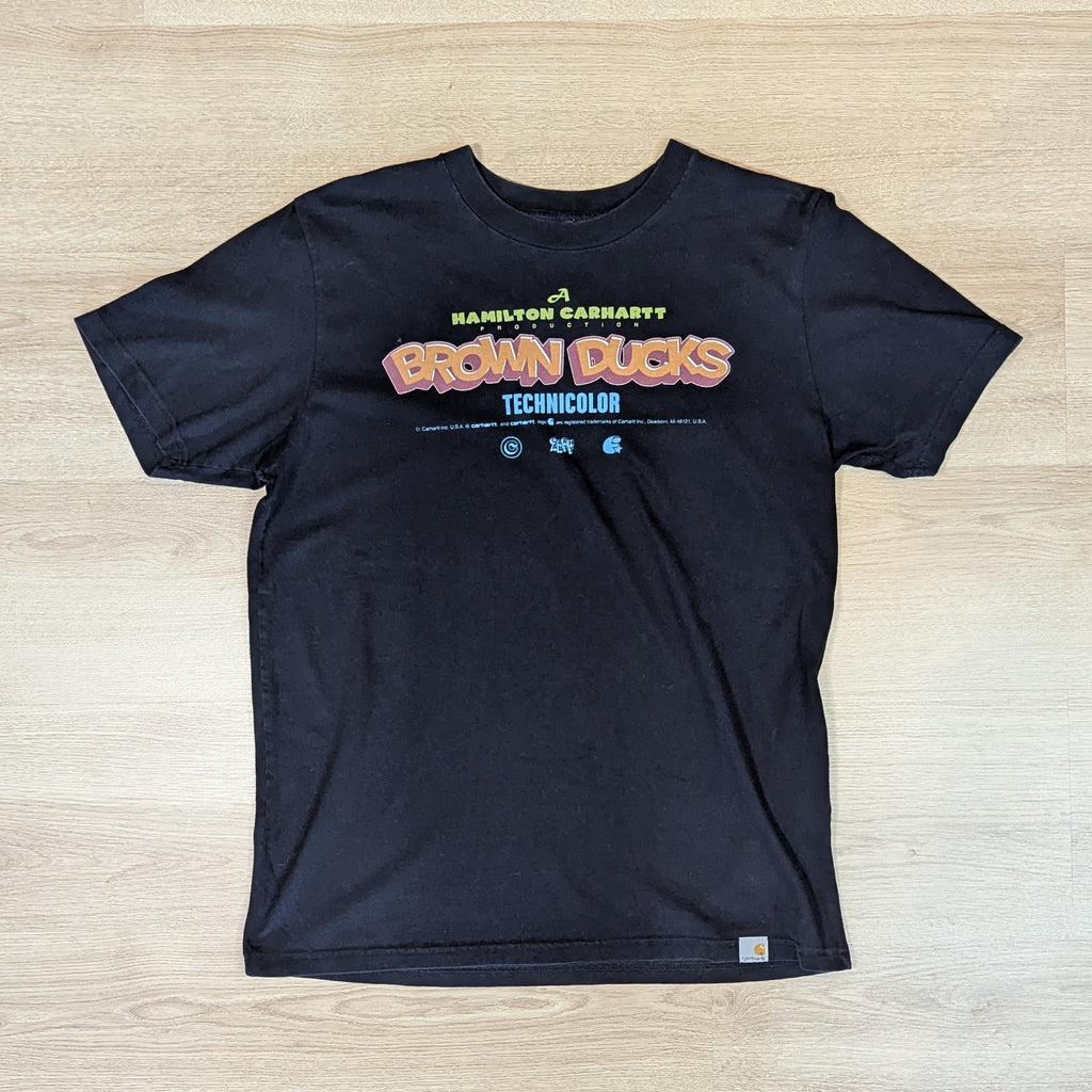 Carhartt 'Brown Ducks Technicolor' Graphic T-Shirt - Zwart