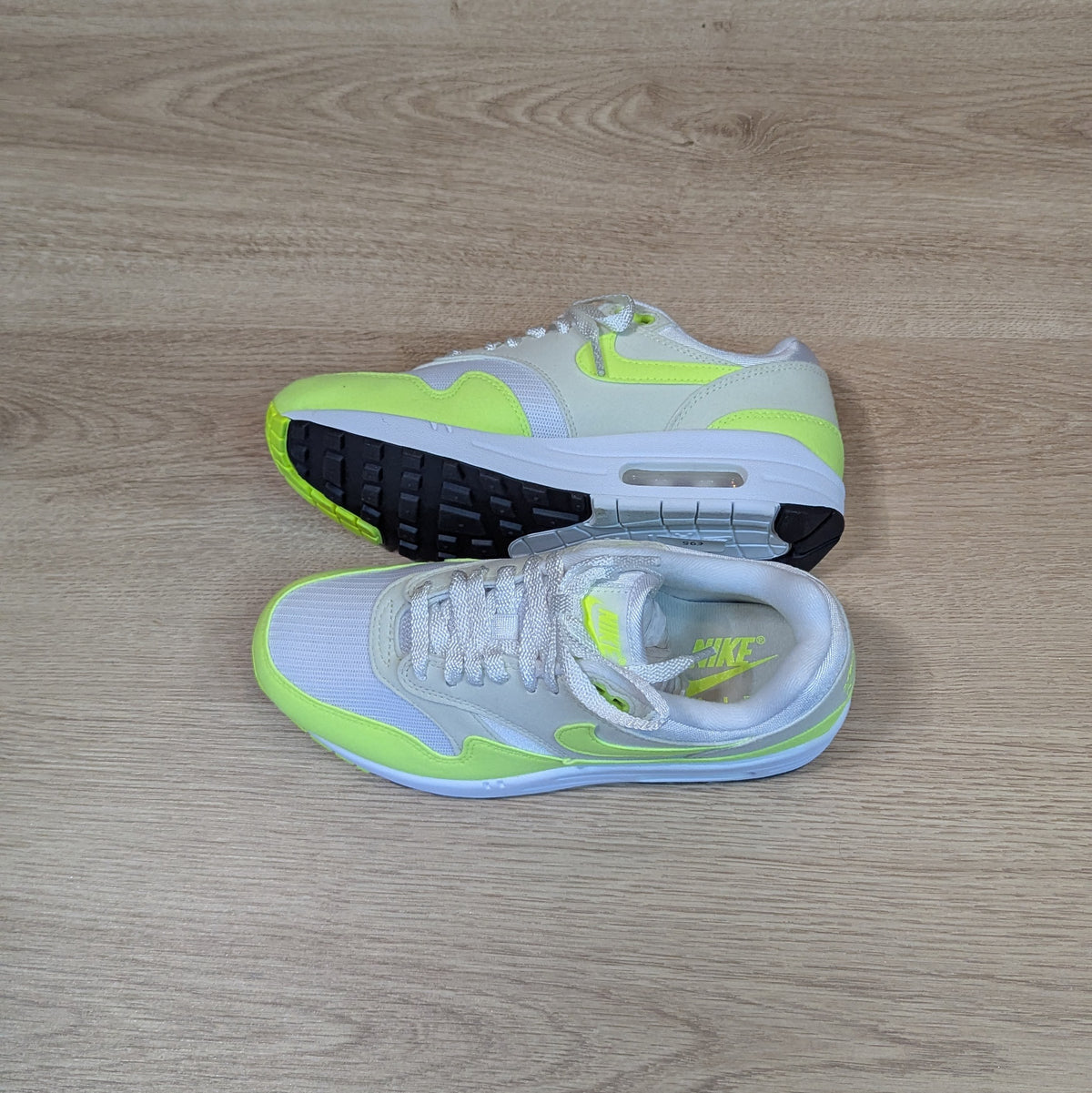 Nike Air Max 1 - Wit / Neon Geel