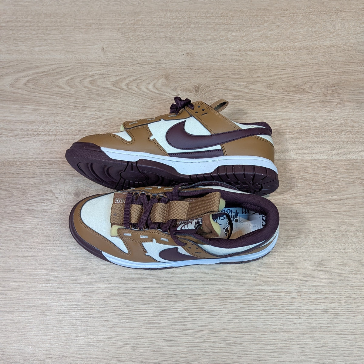 Nike Dunk Low Jumbo - Light British Tan / Coconut Milk / Sail / Burgundy Crush